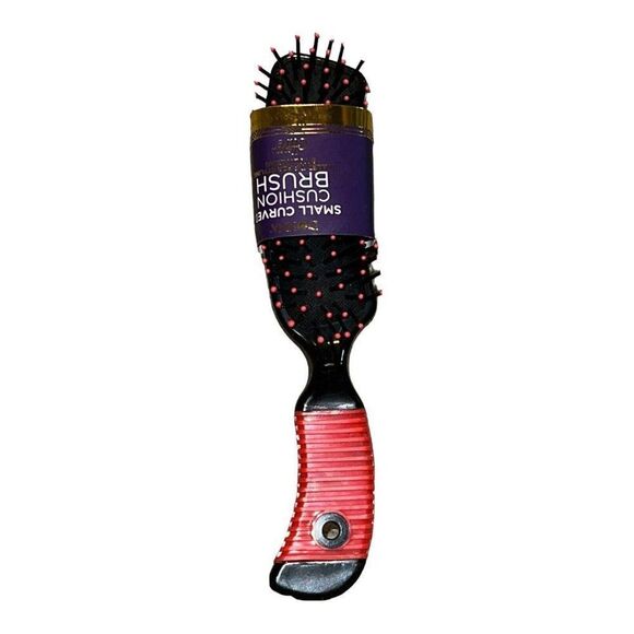 Donna Collection Curved Cushion Brush Small Red New - Picture 1 of 4